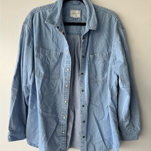 American Eagle Light Blue Denim Shirt